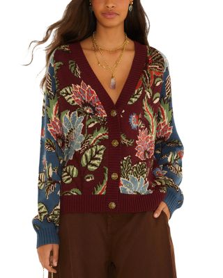 V Neck Two Tone Cardigan 