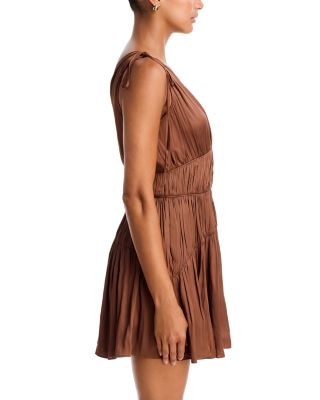 Otis Shirred Satin Mini Dress - thumbnail 5