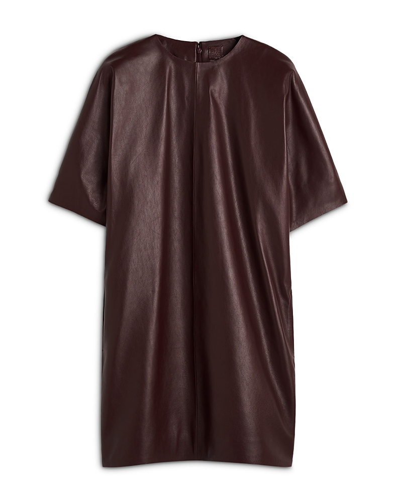 Toteme Cocoon Leather Shift Dress