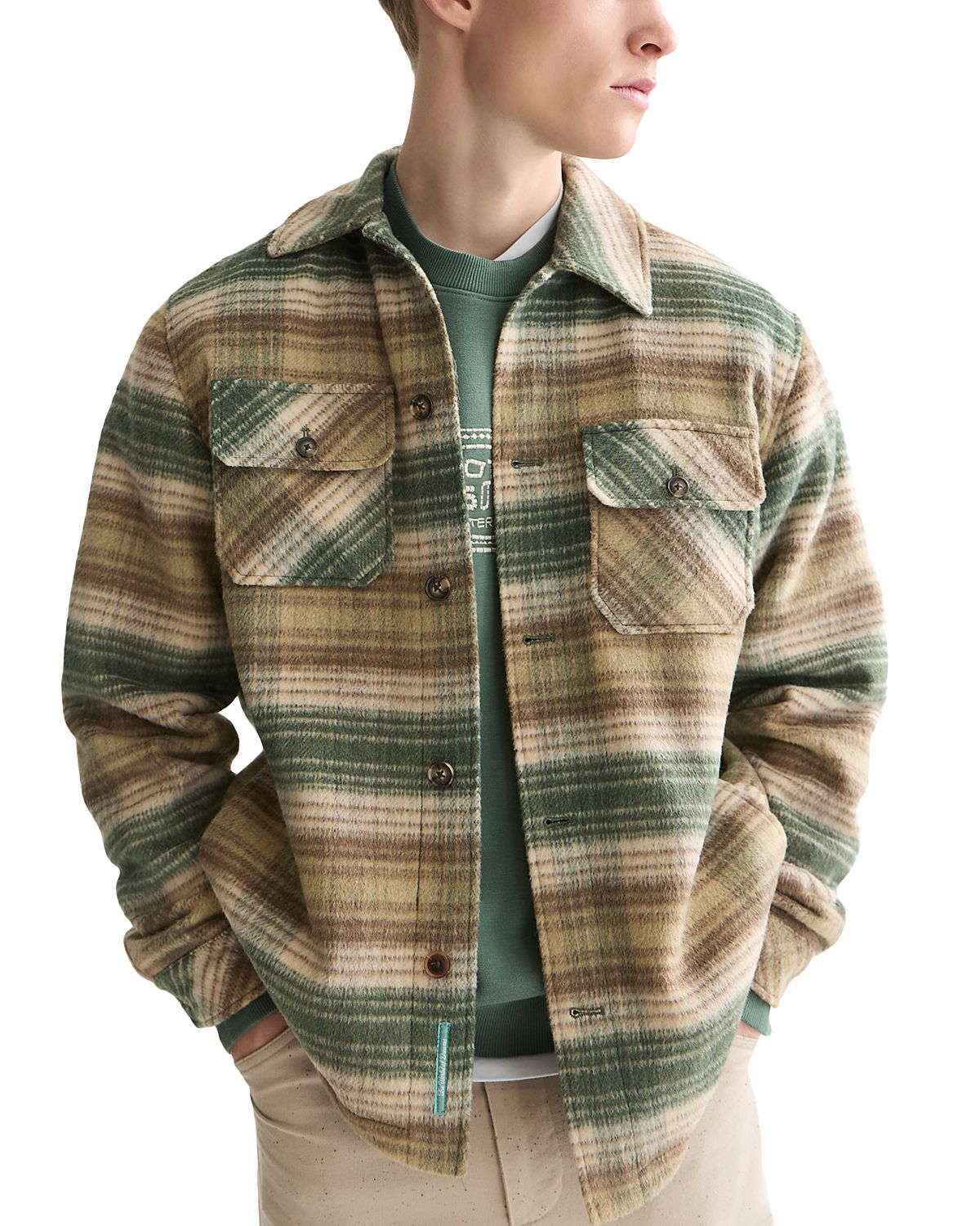 Scotch & Soda Dark Forest Check Pocket Overshirt