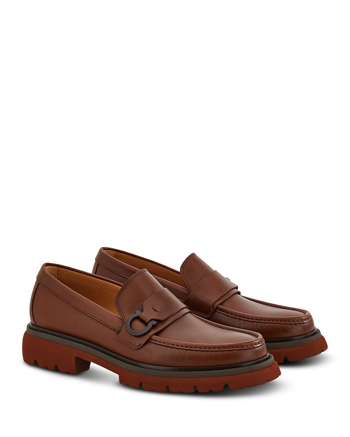 Ferragamo Men's Gancini Leather Loafers
