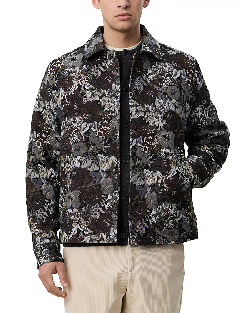 Les Deux Rose Jacquard Button Overshirt