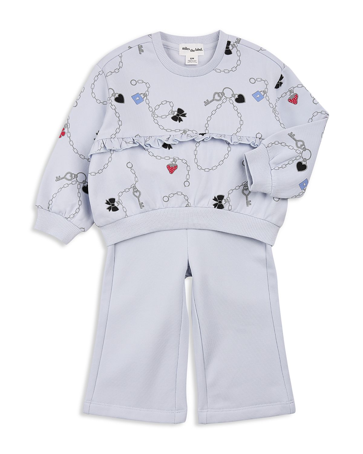 Miles The Label Girls' Charms Print Sweatshirt & Jogger Pants Set - Baby