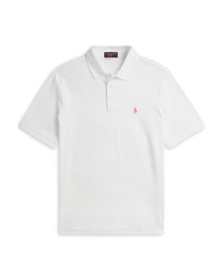 Cotton Stretch Mesh Pink Pony Classic Fit Polo Shirt