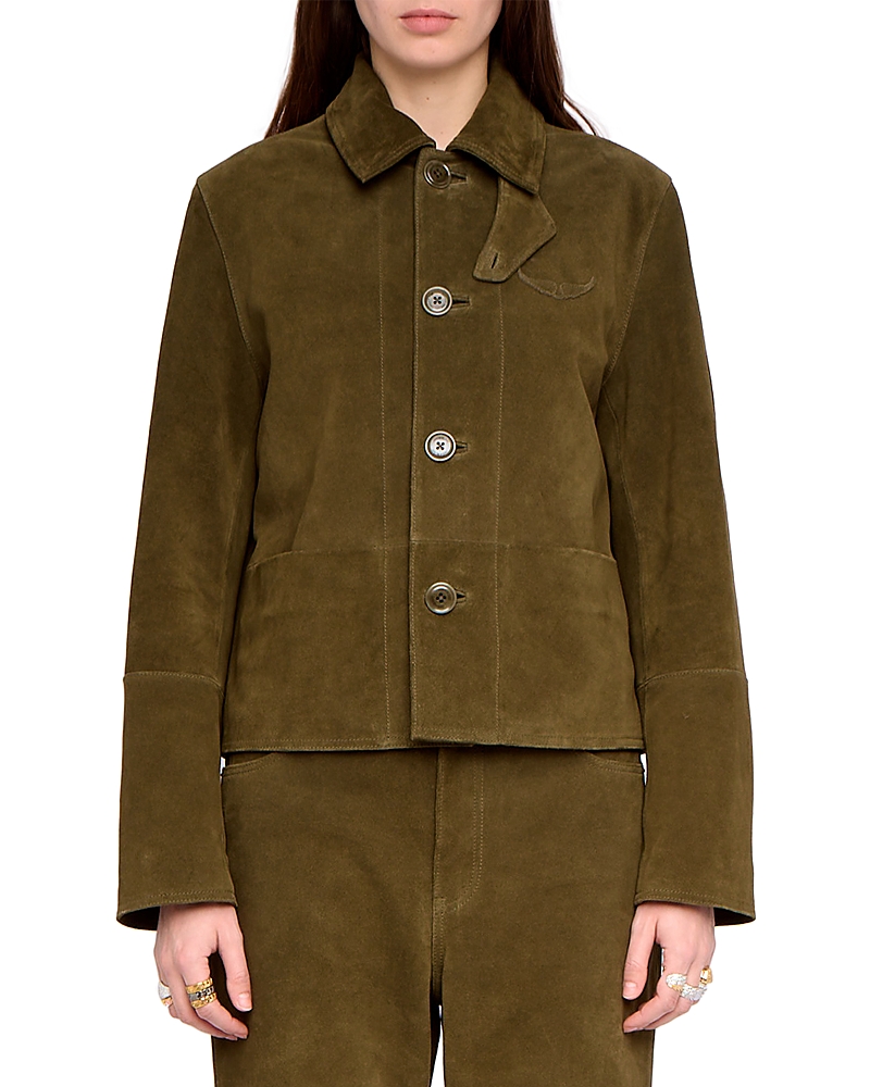 Zadig & Voltaire Lessa Heavy Suede Jacket