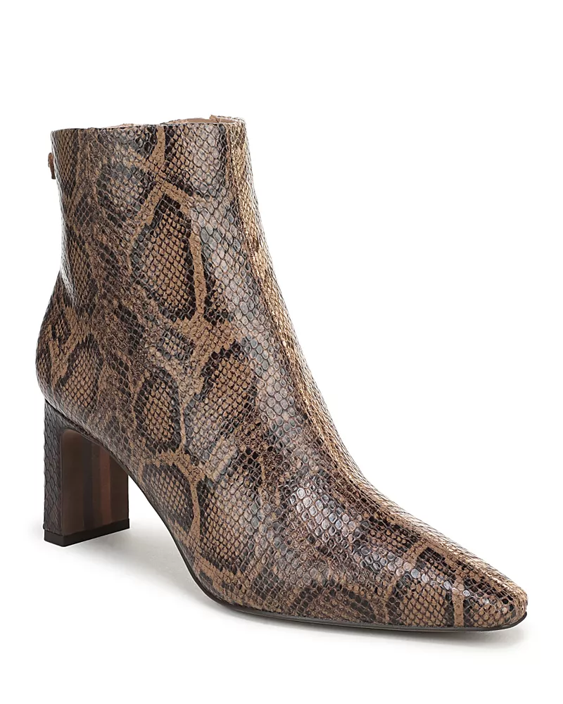 Sam Edelman Women's Saige Two Tone Embossed Leather Ankle Boots
