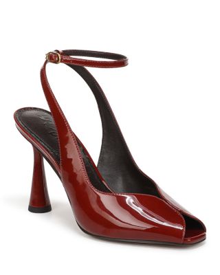 Women's Esme Patent Leather Peep Toe Heels