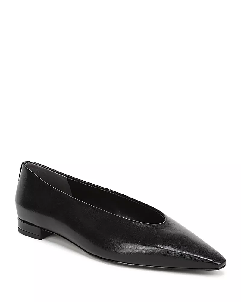 Sam Edelman Women's Emory Pointed Toe Leather Ballet Flats