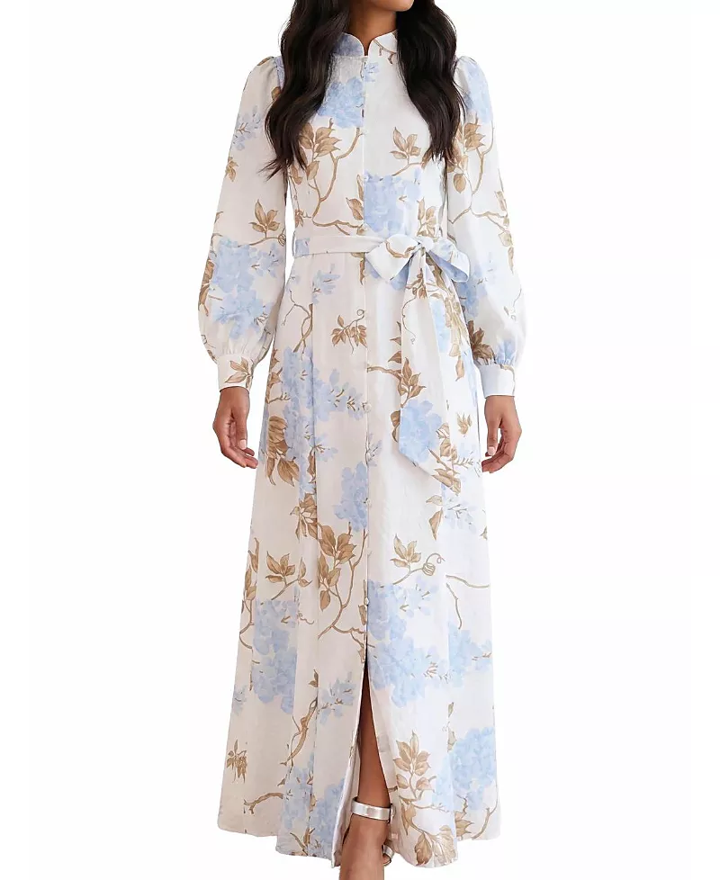 Needle & Thread Wisteria Jacquard Shirt Dress
