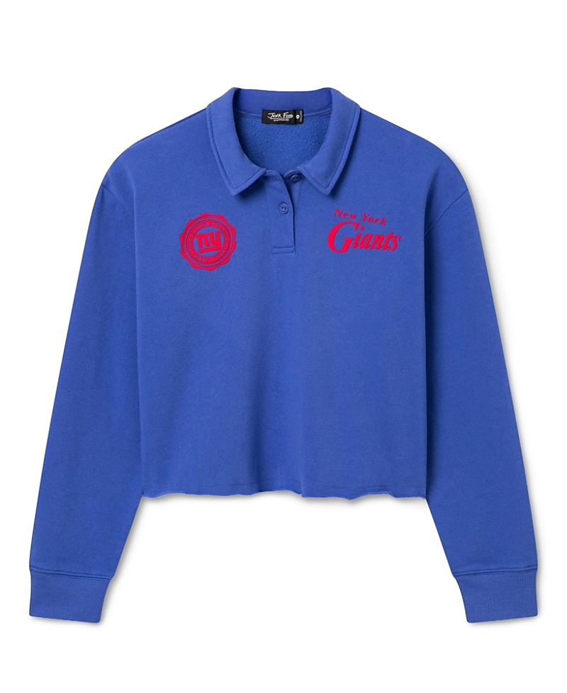 Junk Food Clothing Women's New York Giants Polo Crop Fleece