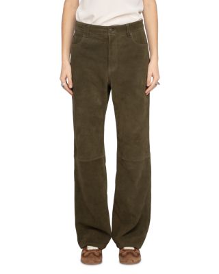 Evy Heavy Suede Wide Leg Pants
