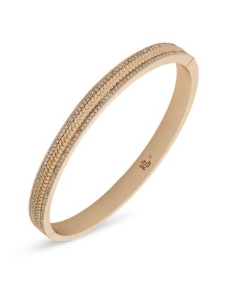 Pav&eacute; Herringbone Bangle Bracelet