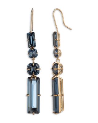 Baguette Stone Linear Drop Earrings