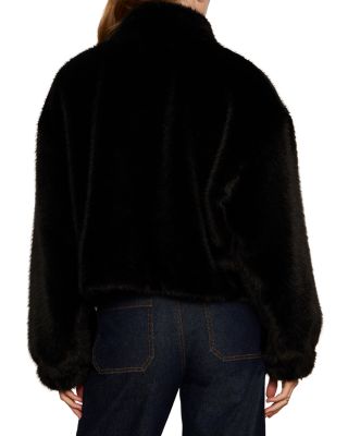 Everest Faux Fur Bomber Jacket - thumbnail 3