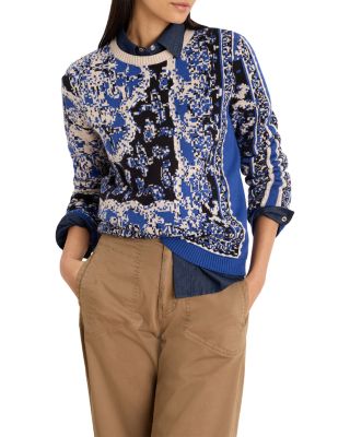 Bandana Jacquard Print Sweater