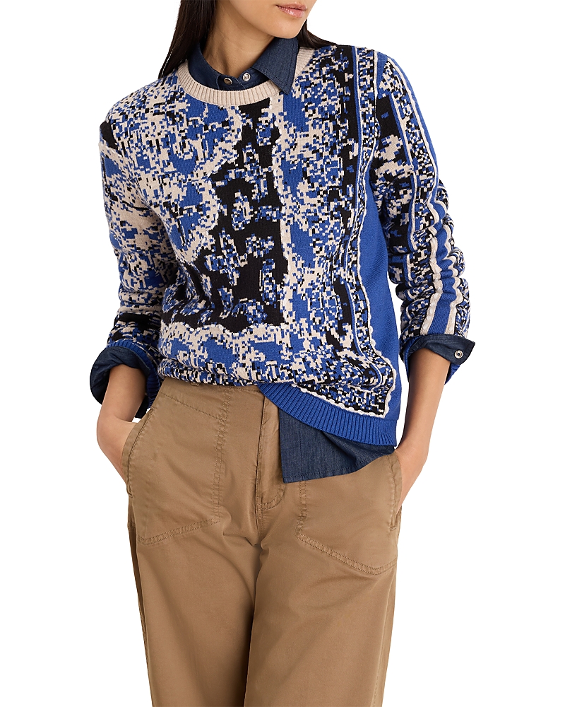 Nic+Zoe Bandana Jacquard Print Sweater