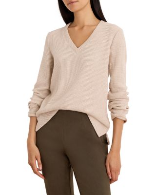 V Neck Soft Waffle Thermal Top