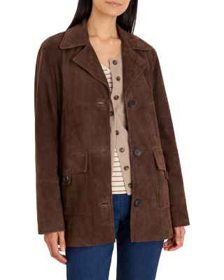 Suede Mod Button Coat