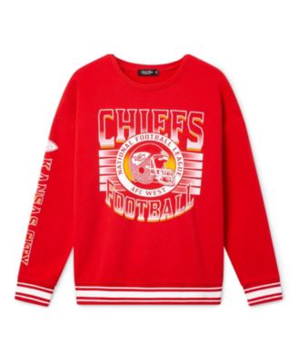  Unisex NFL Kansas City Chiefs Striped Rib Crew Fleece