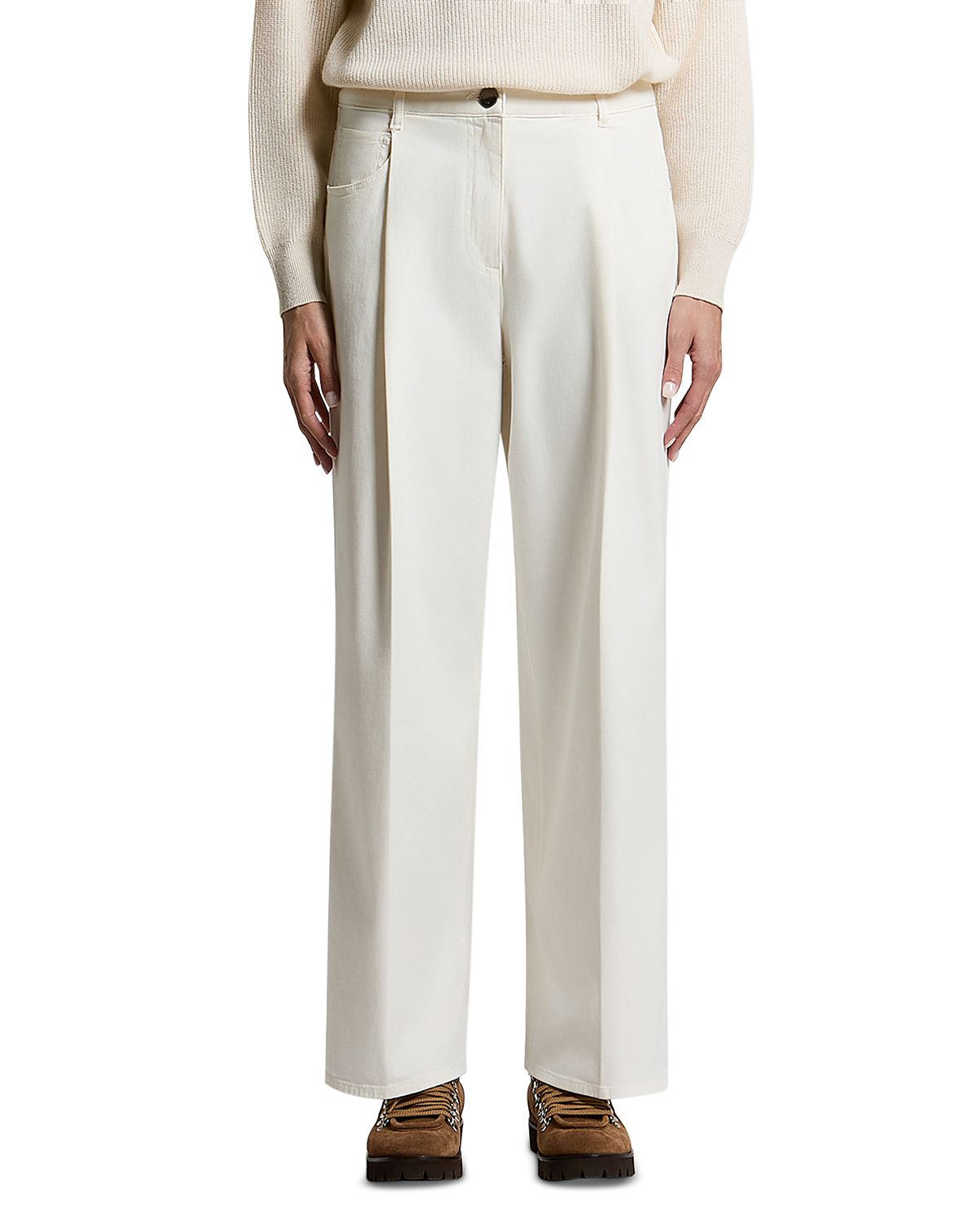 Peserico Cotton Stretch Gabardine Palazzo Pants