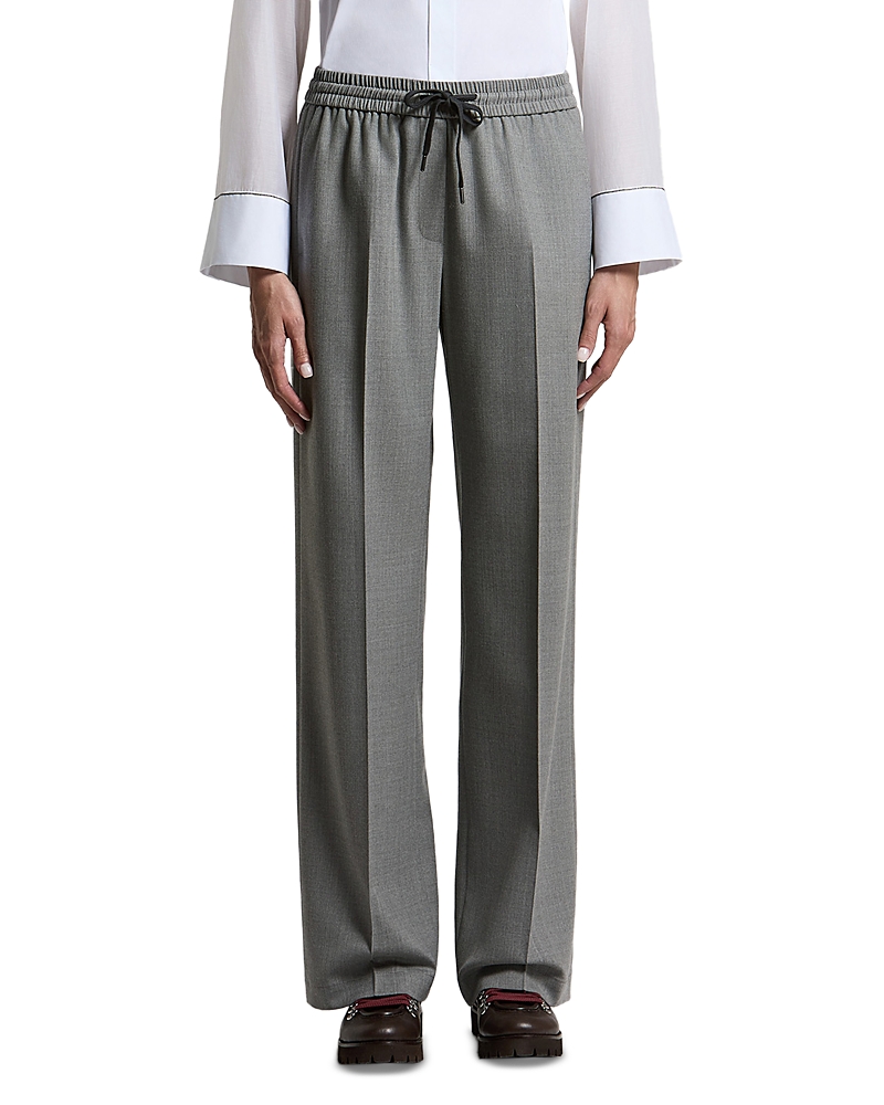 Peserico Wool Blend Flannel Straight Pants