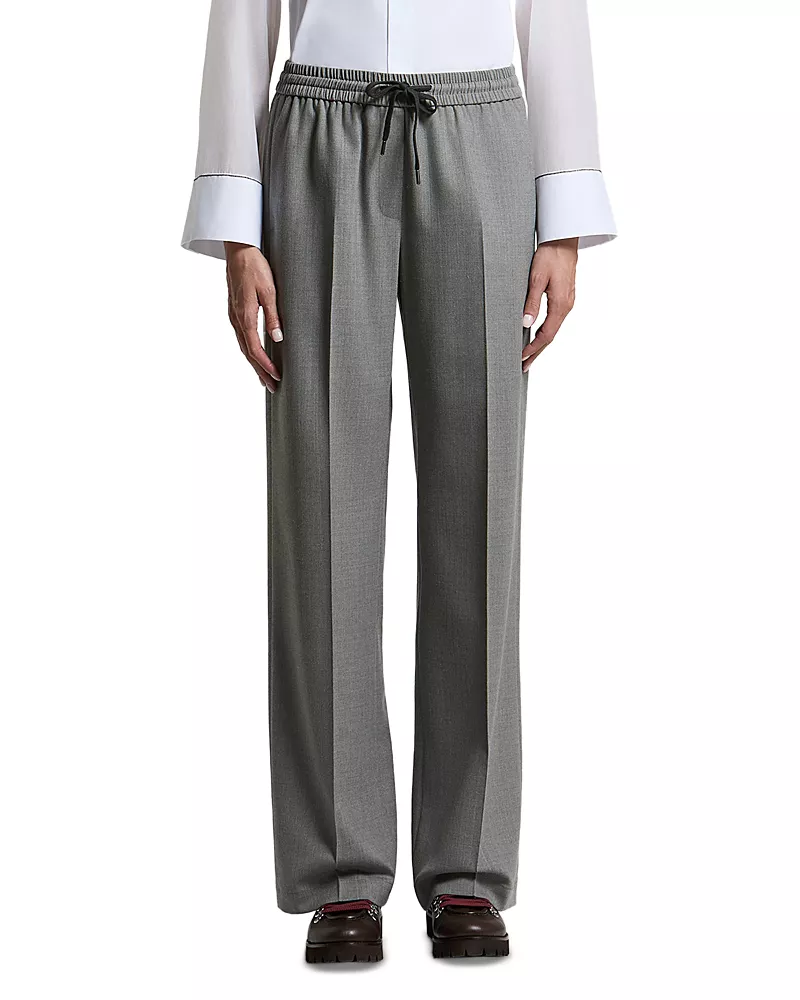 Peserico Wool Blend Flannel Straight Pants