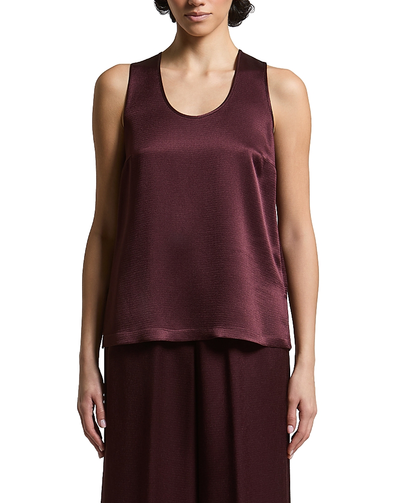 Peserico Textured Satin Scoop Neck Top