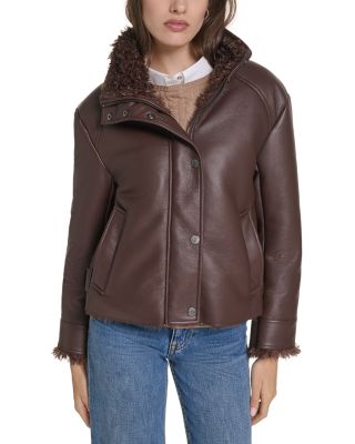 Cropped Faux Shearling Jacket