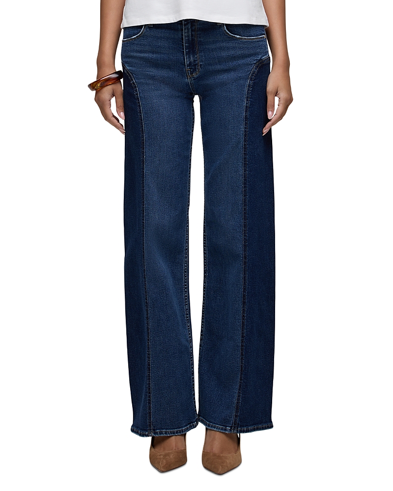 Hudson Lexi High Rise Seamed Wide Leg Jeans in Deuce