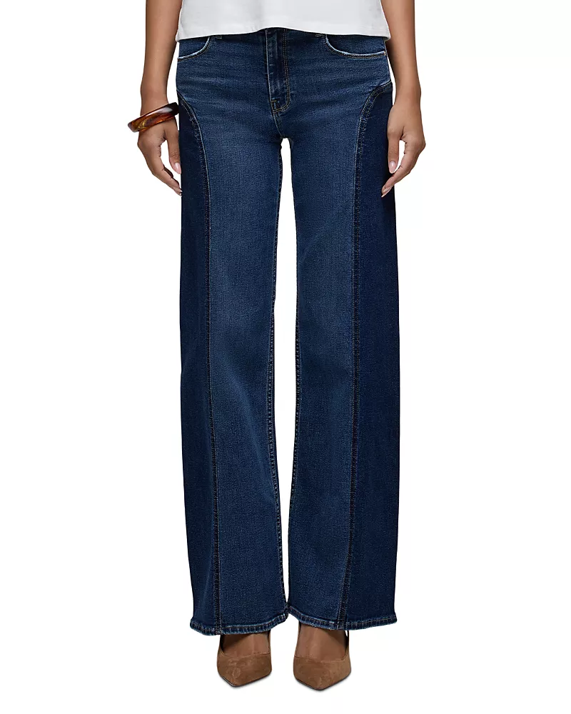 Hudson Lexi High Rise Seamed Wide Leg Jeans in Deuce