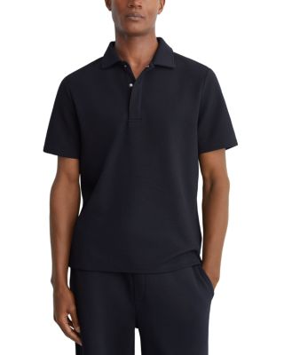 Reed Textured Concealed Placket Polo Shirt