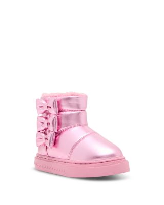 Girls' TheArt Metallic Bow Booties – Toddler, Little Kid