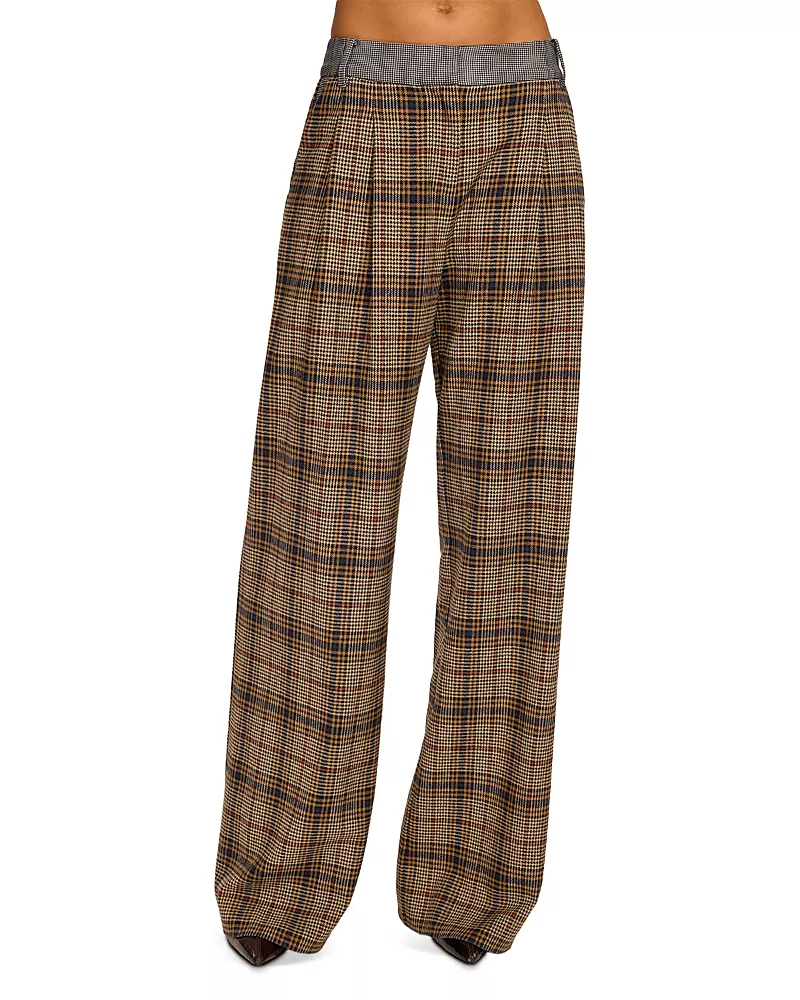 Ramy Brook Leslie Plaid Combo Pants
