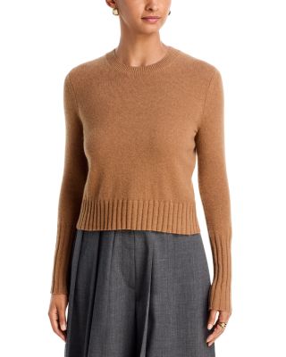 Cashmere Shrunken Crewneck Sweater
