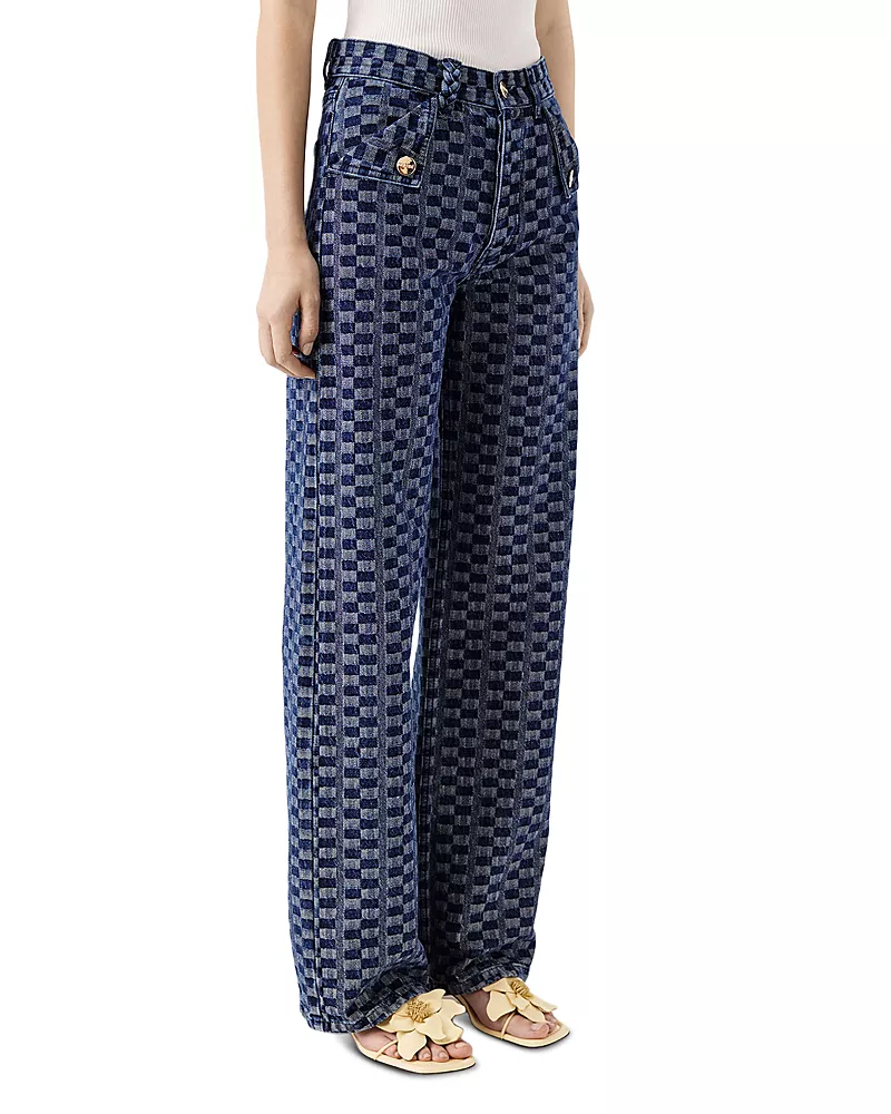 TRESSE Mid Rise Straight Jeans in Blue
