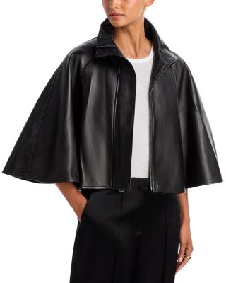 Orvik Leather Cape Jacket