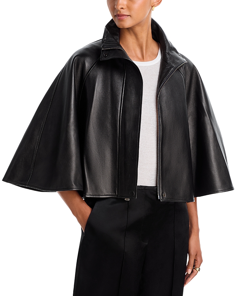 Simkhai Orvik Leather Cape Jacket