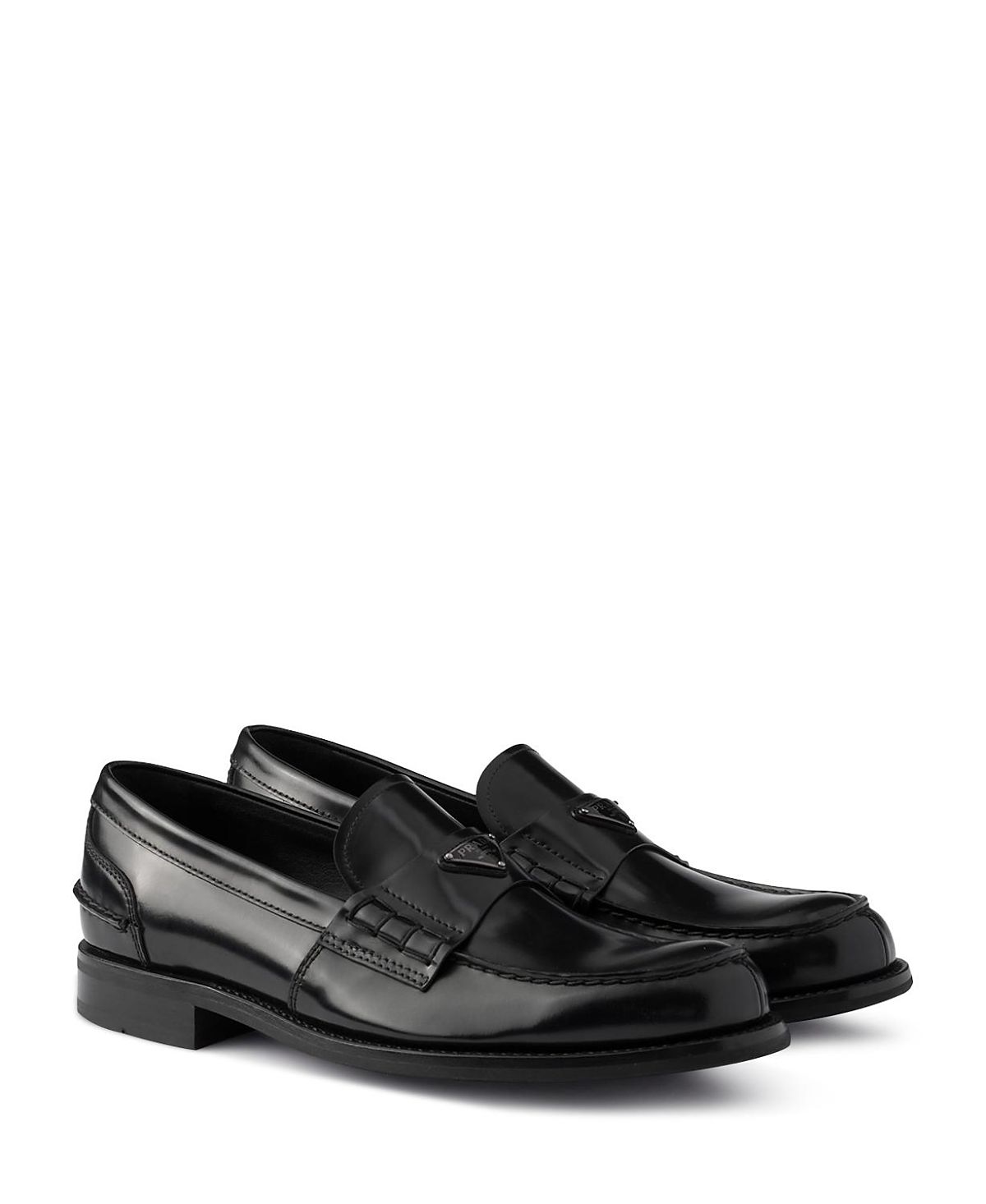 Prada Men's Brushed Leather Loafers