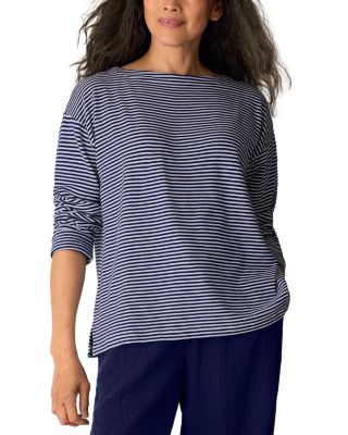 Striped Bateau Neck Boxy Top