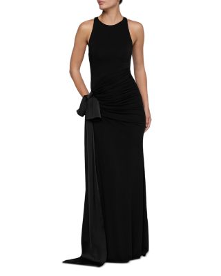 Frost Shirred Racerback Bow Detail Gown