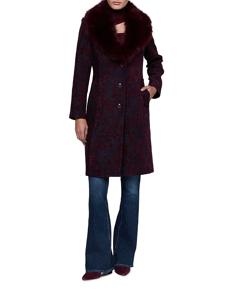 L'Agence Laney Faux Fur Collar Coat