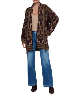 L'Agence Jair Jacquard Fringe Cardigan