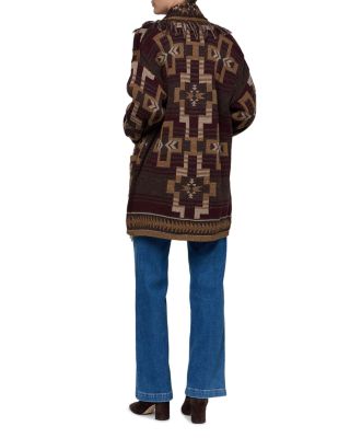 L'AGENCE Jair Jacquard Fringe Cardigan | Bloomingdale's Women