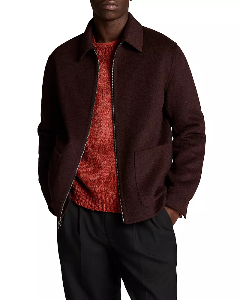 Vince Chocolate Plum Straight Splitable Jacket