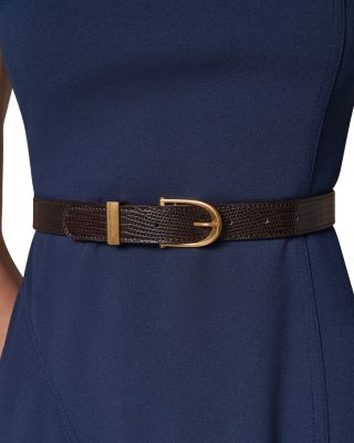 Cap Sleeve Boat Neck Belted A Line Dress - thumbnail 6