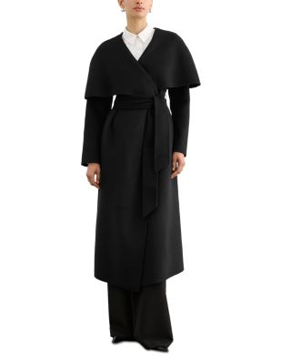 Rya Exaggerated Cape Wool Blend Wrap Coat
