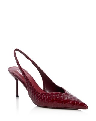 Women's Lidia Croc Embossed Slingback Pumps