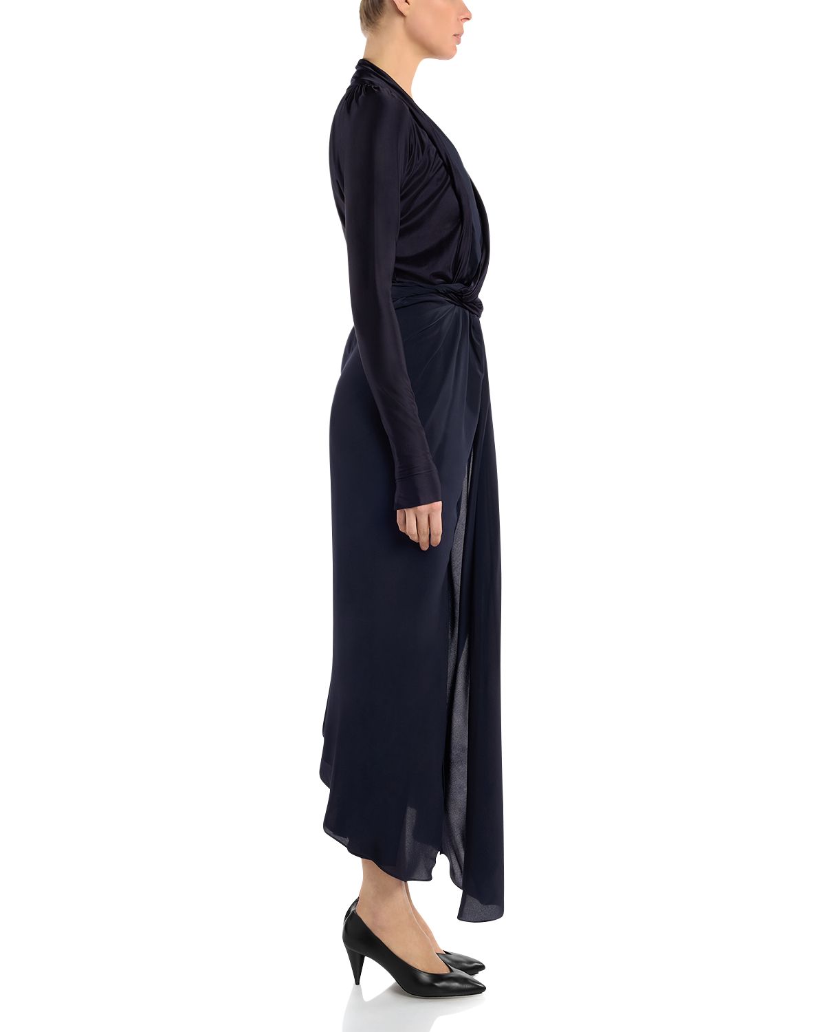 Lea Gathered Jersey Midi Dress thumbnail 4