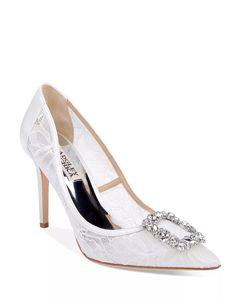 Badgley Mischka Women's Cher Iii Satin & Lace Stiletto Pumps