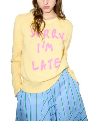 Eroso Cotton Sorry I'm Late Sweater